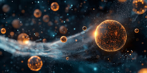 Naklejka premium Biotechnology advancements in biopharmaceuticals discoveries in cellular science and innovation