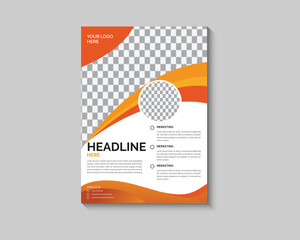 Fototapeta premium Corporate business flyer template design, Brochure design, cover modern layout, annual report, poster, flyer in A4 with colorful business proposal, promotion, advertising, publication, cover page.