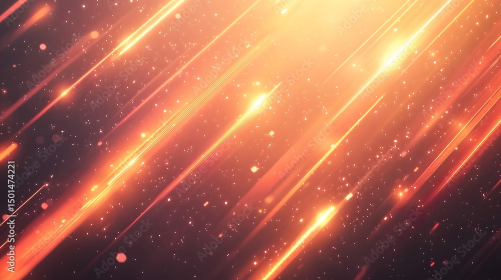 Poster diagonal light streaks create a vibrant, dynamic abstract design.