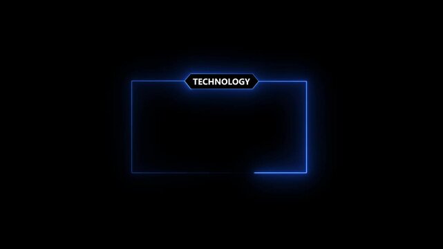 Abstract rectangle frame with technology background Hi-tech communication concept, technology, digital business, innovation, science fiction scene vector illustration with copy-space.