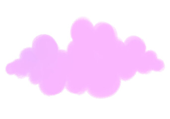 pink cloud on white background