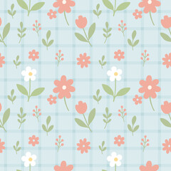 Simple floral seamless ethnic flower pattern for accessories and wrapping paper and clothes print and kids fabrics notebooks.