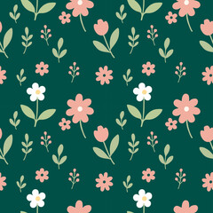 Simple floral seamless ethnic flower pattern for accessories and wrapping paper and clothes print and kids fabrics notebooks.