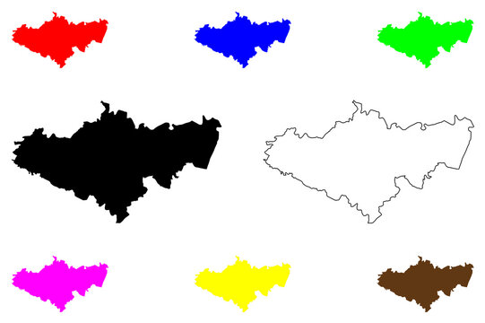 Banjar city (Republic of Indonesia, Region Java) map vector illustration, scribble sketch Banjar map
