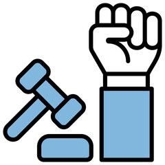 Enforcement Blue Black Icon