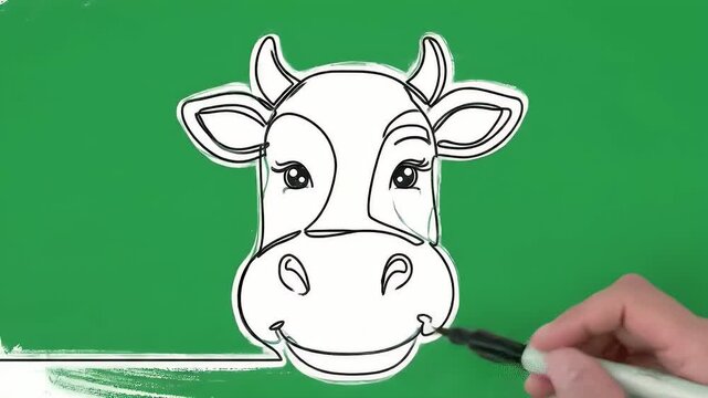 Adorable Cow Face Drawing Tutorial Easy Steps for Beginners