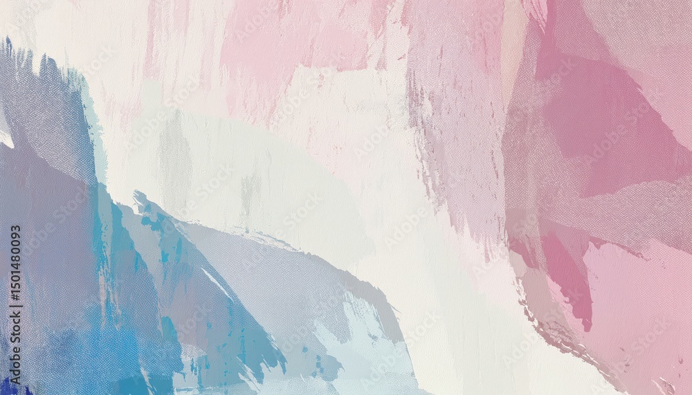 Aufkleber pastel abstract brushstroke background for web design or branding with soft texture and layered paint effect in pink blue and mauve tones