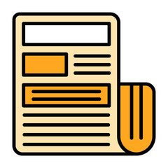 Newspaper Colorful Icon