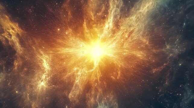 A supernova explosion turning a star into light and dust
