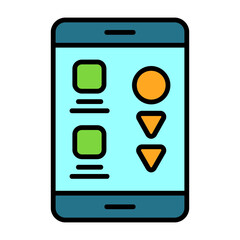 Scrolling Colorful Icon