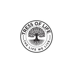 Tree of life logo design, Oak Tree vector logo design, vibrant tree, Root Leaf Family Tree, Oak Banyan Maple Stamp Seal Emblem Label logo design vector