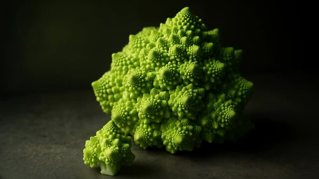 Romanesco with Separated Floret on Stoneware, Soft Light