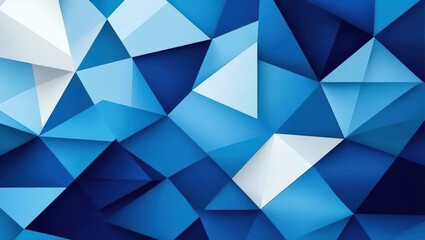 Obraz premium Abstract Blue Triangle Pattern