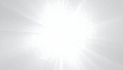 Abstract Radial Light Burst on White Background