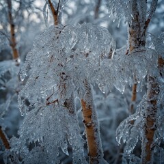 snow covered pine tree