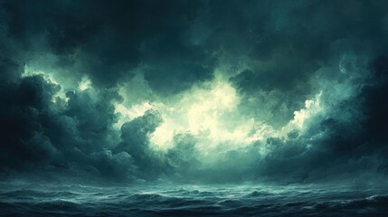 Obraz premium Stormy Sea Horizon