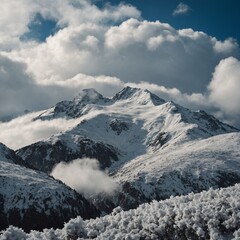 snowy mountain landscape