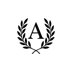 laurel wreath with ribbon