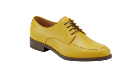 Radiant yellow dress shoe stands out
