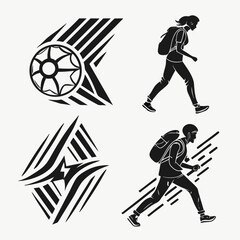 Adventurous hikers trekking through nature scenic trails