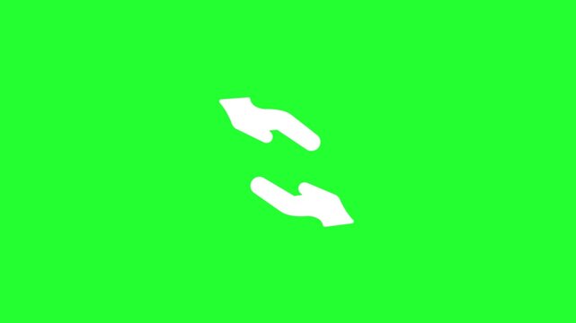 Ramadan Sadaqah icon sign. 4k video green background.