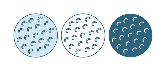 Blue Golf ball icon isolated on white background. Vector