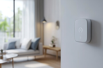 Minimalist Tech-Integrated Living Room with Intelligent Devices and Natural Light