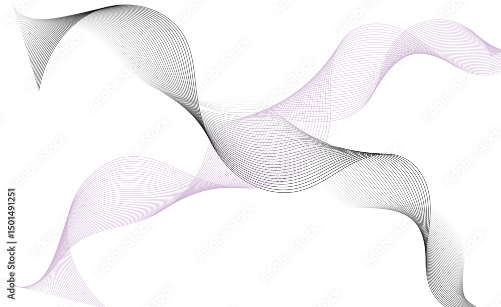 Poster modern abstract glowing wave background. dynamic flowing wave lines design element. futuristic techn
