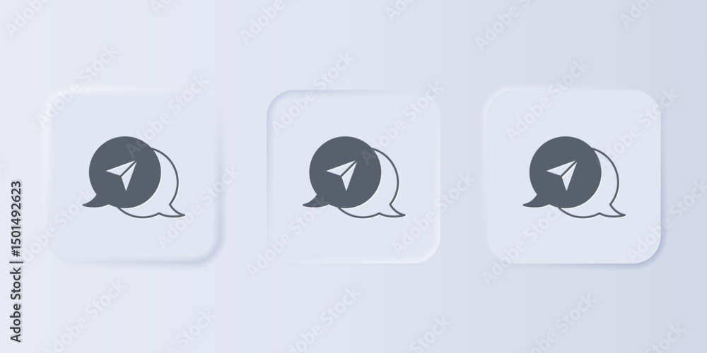 Poster grey infographic of city map navigation icon isolated on grey background. interface concept design. 