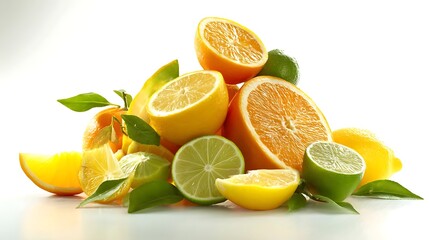 Summer Solstice: Vibrant citrus fruits illuminated by bright solstice light