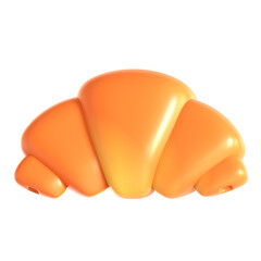 croissant bakery 3d icon illustration