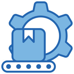 Production Blue White Icon
