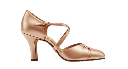 Rosegold shoe with graceful strap detail