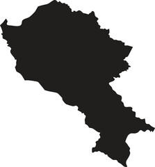 Armenia black map silhouette vector style with white background