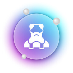 White Priest icon isolated on white background. Blue and purple gradient circle background. Vector