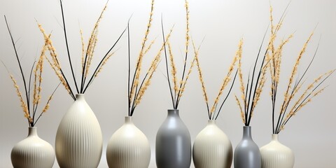 wheat in a vase on the table