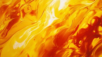 Summer Solstice: Abstract liquid art in solar colors illuminated from below