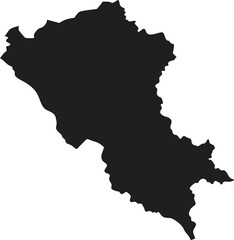 Obraz premium Armenia black map silhouette vector style with white background