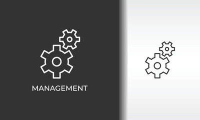 Obraz premium Management Vector, Icon Or Logo Sign Isolated Symbol Illustration