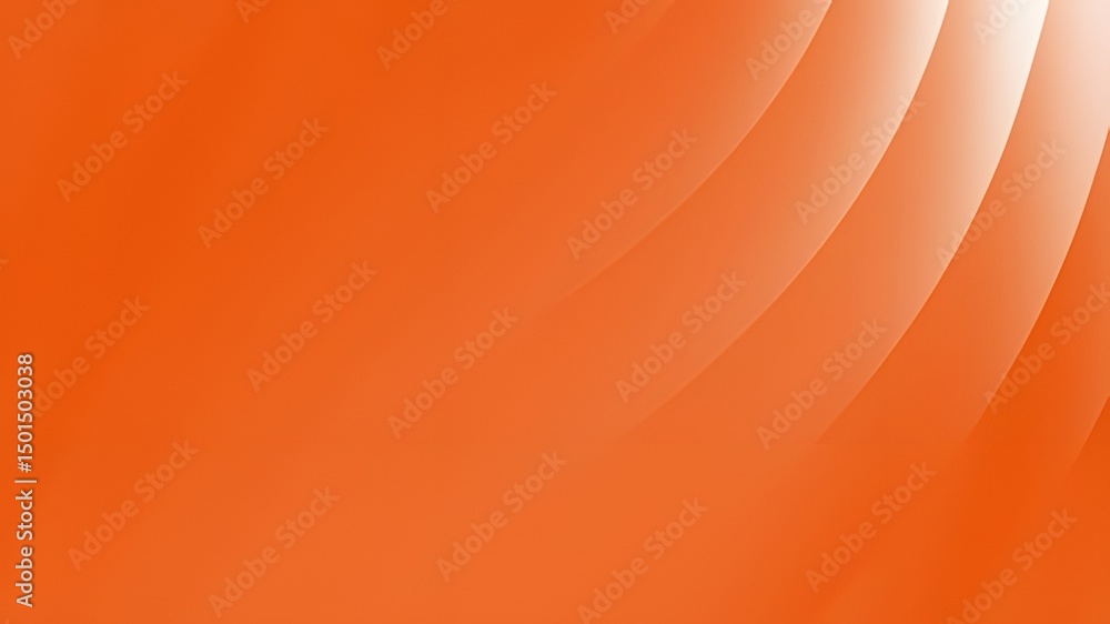 Poster abstract orange background with smooth, diagonal lines.