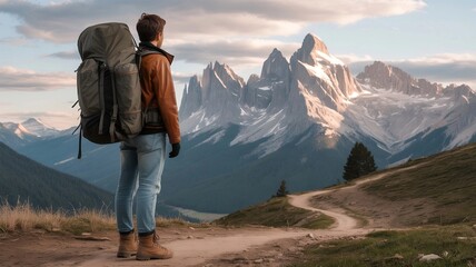 Obraz premium hiker in the mountains