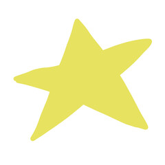 Hand Drawing of Star, Cute Star