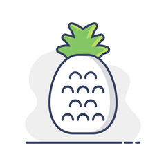 Pineapple tropical fruit vector icon