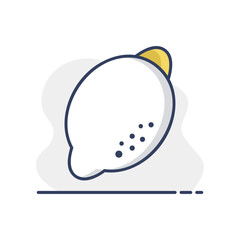 Lemon isolated design vector icon. Fruit sign