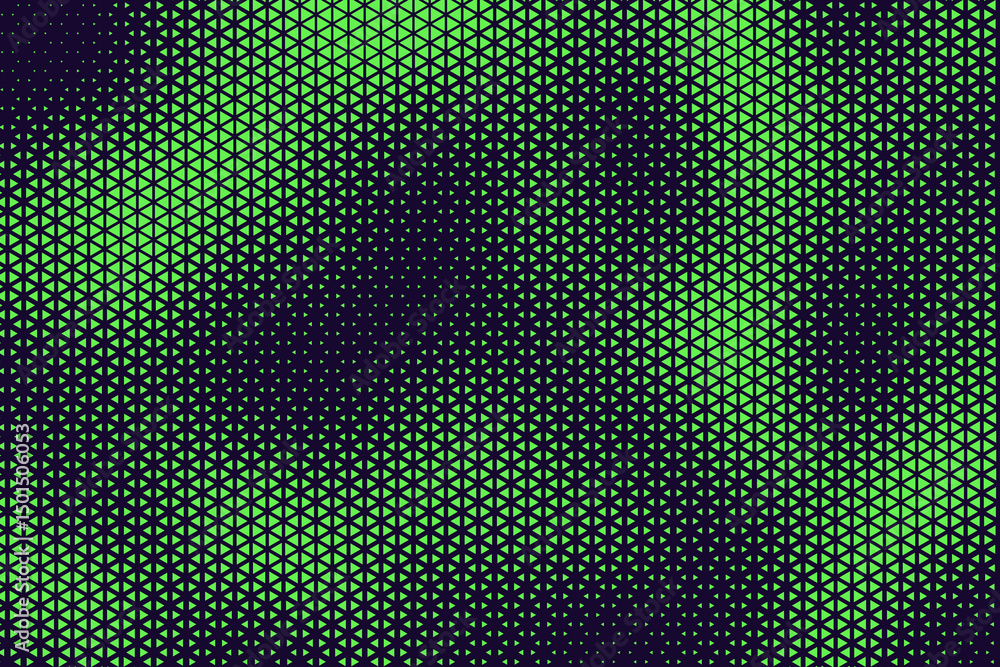 Aufkleber Abstract background with blue and green, triangle dots. Triangle halftone geometric background. Halftone triangular retro 80s pattern. Minimal style retro dynamic wallpaper.