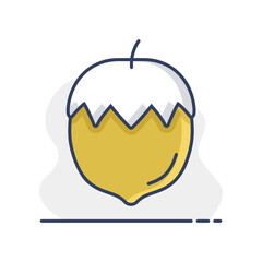 Hazelnut isolated design vector icon. Fruit sign