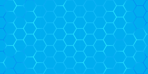 Abstract Blue Hexagon Pattern Background Vector. Abstract Hexagonal Grid Texture in Blue. Modern Blue Geometric Hexagon Background. 