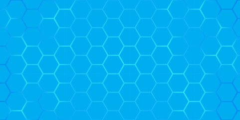 Abstract Blue Hexagon Pattern Background Vector. Abstract Hexagonal Grid Texture in Blue. Modern Blue Geometric Hexagon Background. 