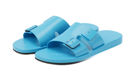 Sky blue slipons basking in soft light