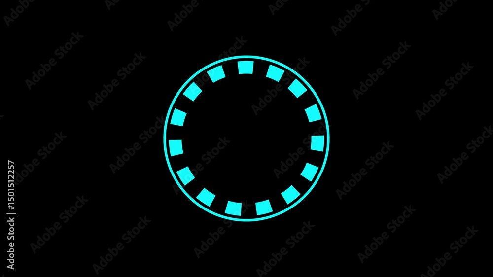 Aufkleber hud circle rotation elements. circle hud technological futuristic elements